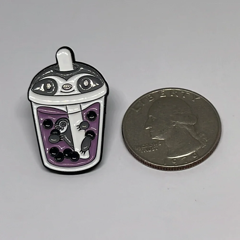 Sloth boba tea‎ brooch lapel pin backpack pin hat pin